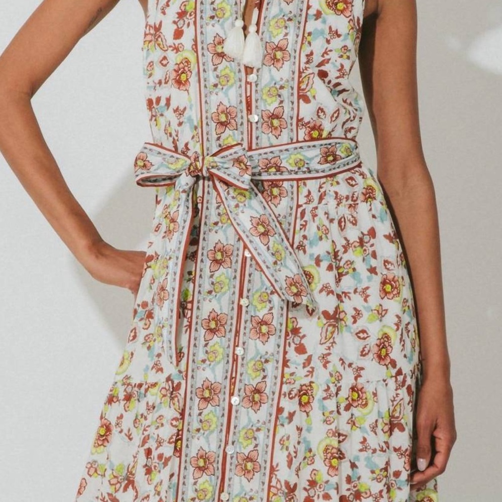 Anthropologie Cleobella Evangeline 100% Organic Cotton Ankle Dress in Enya Small - Picture 3 of 16